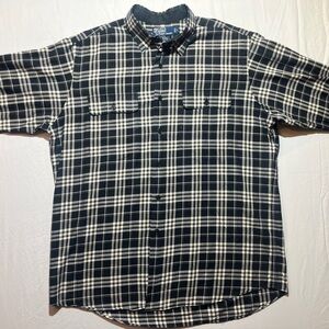 Polo Ralph Lauren Black and Cream Plaid Shirt